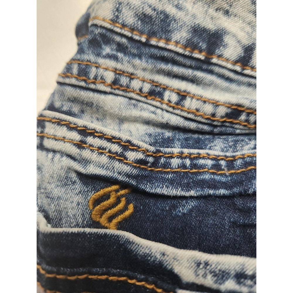 Rocawear Denim Bermuda Shorts Mens 42 Blue Acid Wash Relaxed Fit Stretch - Picture 6 of 15